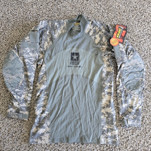 NWT U.S. Army Massif Long Sleeve Army Combat Shirt Sz M Strap On Sleeve Uniform - Picture 3 of 12
